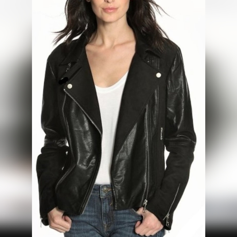VIGOSS  - Women's Coat / Jacket  Size Large Faux Leather /Suede